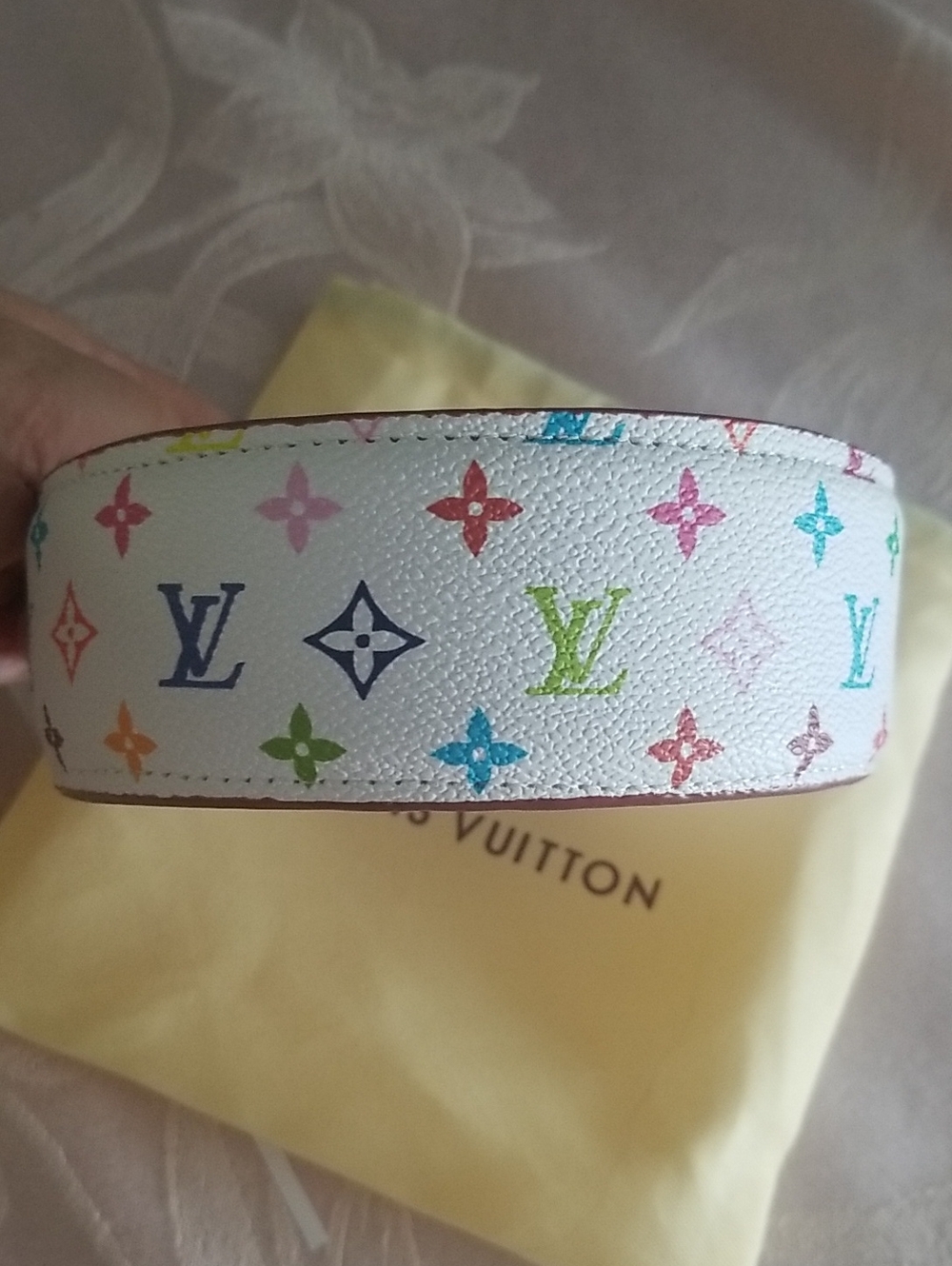 <AUTH> Louis Vuitton Beauty Marukami Multicolor Monogram Headband NEW W/Dustbag